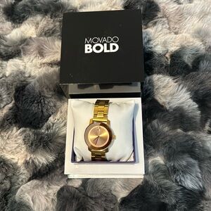 Movado Bold gold watch